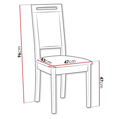 Čalouněná židle do jídelny ENELI 15 - černá / béžová