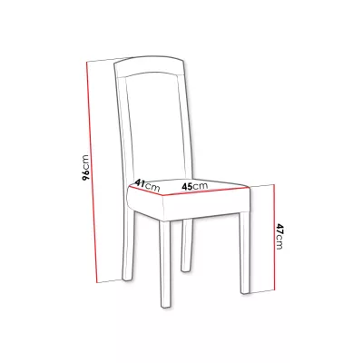 Jídelní židle čalouněným sedákem ENELI 7 - černá / námořnická modrá