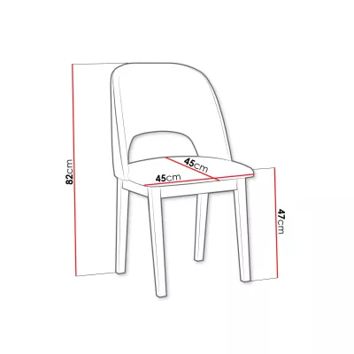 Kuchyňská čalouněná židle AFTON 2 - černá / tmavá olivová