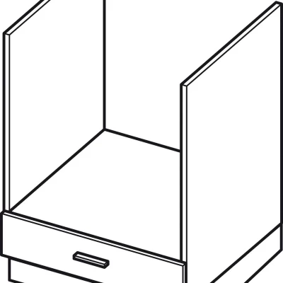 Skříňka pro vestavnou troubu ADAMA - šířka 60 cm, lesklá bílá / bílá, nožky 15 cm