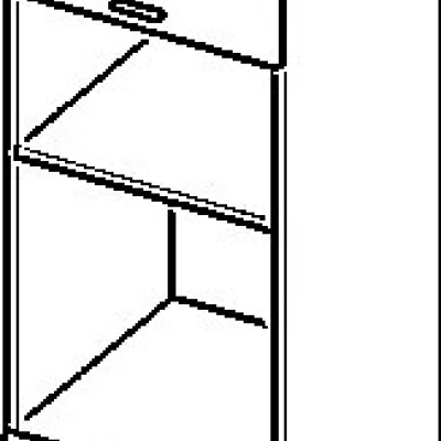 Kuchyňská skříň na vestavné spotřebiče ADAMA - šířka 60 cm, černá / šedá, nožky 10 cm