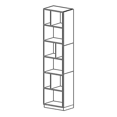 Kuchyňský regál ADAMA - šířka 30 cm, beton světlý atelier / šedý, nožky 15 cm