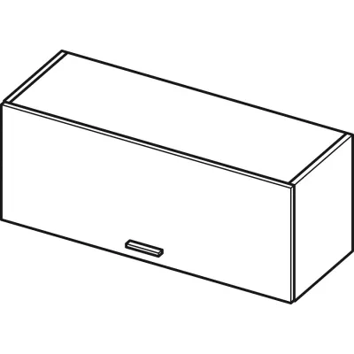 Závěsná kuchyňská skříňka ADAMA - šířka 90 cm, lesklá bílá / bílá