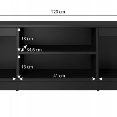 TV stolek DONATO 120 - černý grafitový