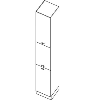 Potravinová skříň ARACY - šířka 40 cm, bílá, nožky 10 cm