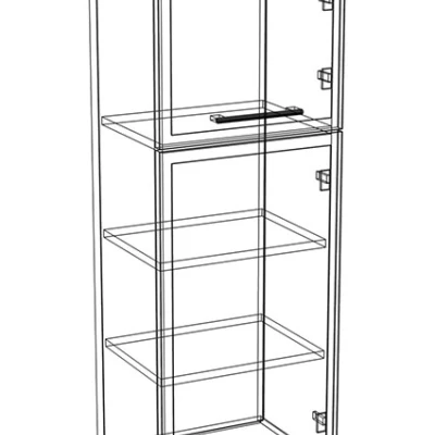 Závěsná dvoudveřová skříňka ARACY - šířka 40 cm, bílá