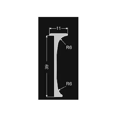 Spojovací lišta rohová UNIT 1 - 60 cm, stříbrná