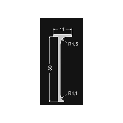 Spojovací lišta rohová UNIT 4 - 60 cm, stříbrná