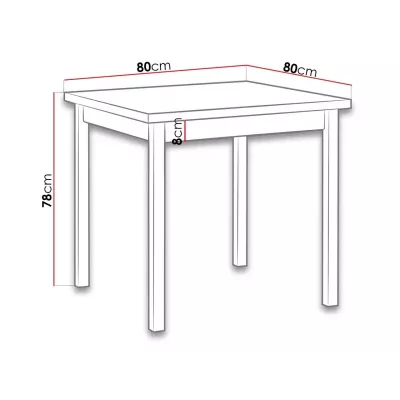 Stůl do kuchyně 80x80 cm ARGYLE 9 - bílý