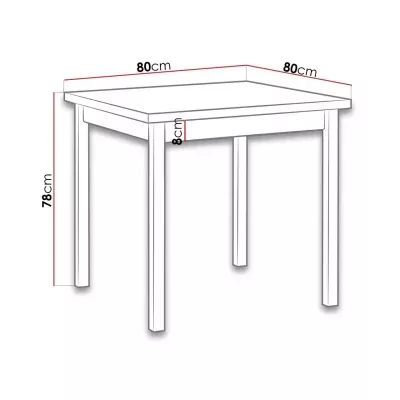 Stůl do kuchyně 80x80 cm ARGYLE 9 - bílý