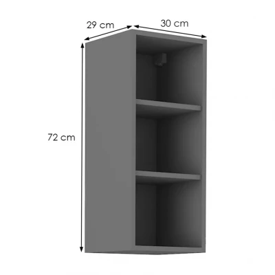 Horní otevřená skříňka NOMIN - šířka 30 cm, antracit