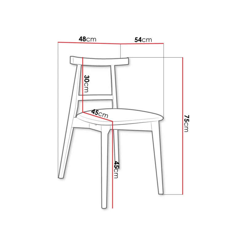 Čalouněná kuchyňská židle CIBOLO 5 - buk / tmavá modrá