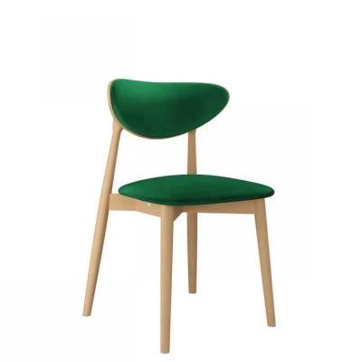 Čalouněná židle do jídelny CIBOLO 4 - buk / zelená