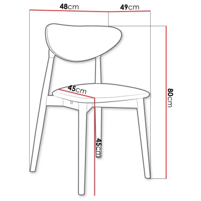 Čalouněná židle do jídelny CIBOLO 4 - buk / smetanová