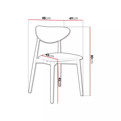 Čalouněná židle do jídelny CIBOLO 4 - buk / zelená
