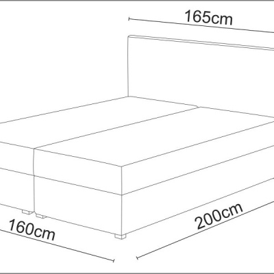 Elegantní boxspring 160x200 STIG II