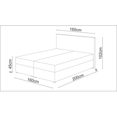 Elegantní boxspring 160x200 STIG II