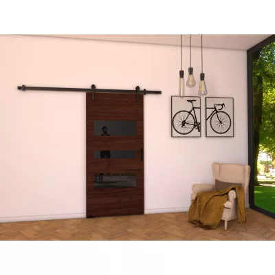 Interiérové dveře na stěnu BUSHLAND 3 - 106 cm, wenge