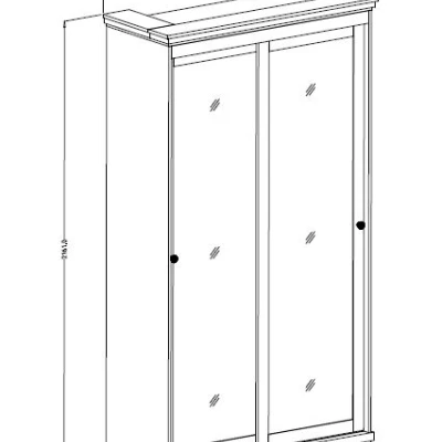 Předsíňová skříň 121 cm DIBOLL - dub lefkas / jasan abisko bílý