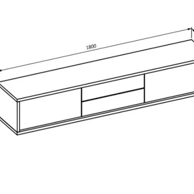 Závěsný TV stolek se šuplíky IRVING 2 - dub olejovaný