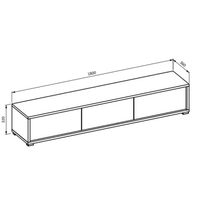 Závěsný TV stolek IRVING 1 - dub artisan / bílý