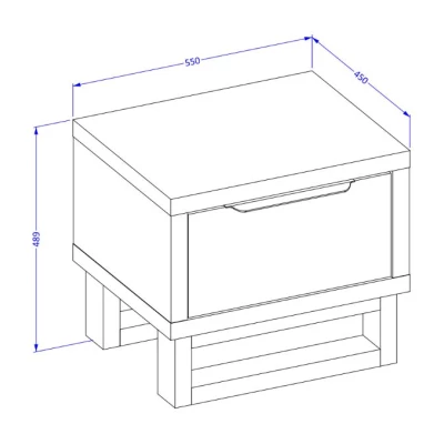 Noční stolek BULLARD - dub wotan