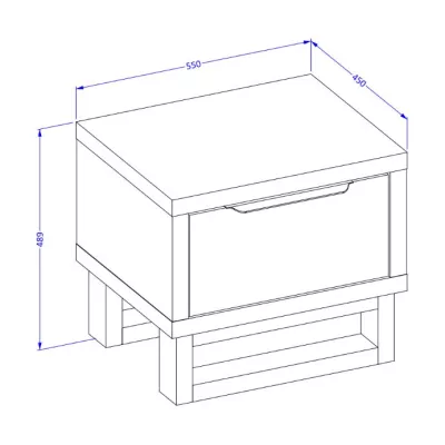 Noční stolek BULLARD - dub wotan