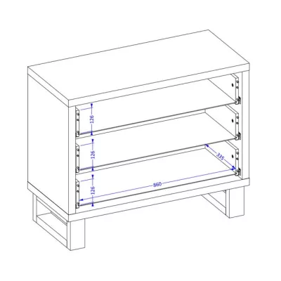 Komoda se šuplíky BULLARD - dub wotan