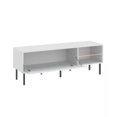 Televizní stolek HASKEL - bílý + černý