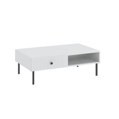 Konferenční stolek HASKEL - bílý + černý