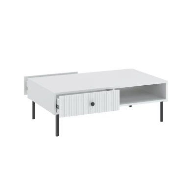 Konferenční stolek HASKEL - bílý + černý