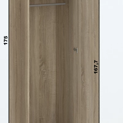 Úzká šatní skříň do předsíně 51 cm ROSHARON - dub sonoma
