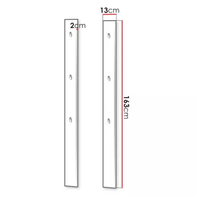 Set 2x věšák do předsíně BEZA - alpský bílý