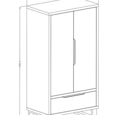 Šatní skříň se šuplíkem 99 cm BULLARD - dub wotan