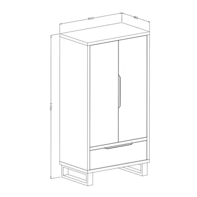 Šatní skříň se šuplíkem 99 cm BULLARD - dub wotan