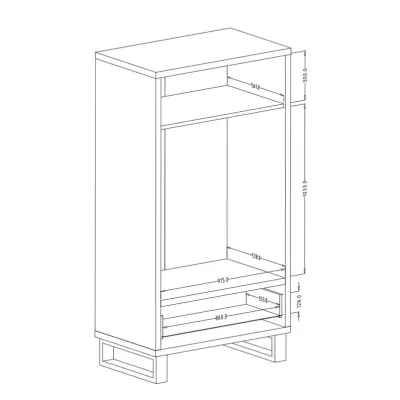 Šatní skříň se šuplíkem 99 cm BULLARD - dub wotan