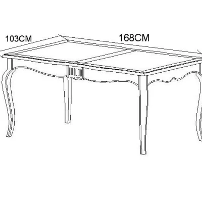 Jídelní stůl 168 LUVENIA - světle béžový