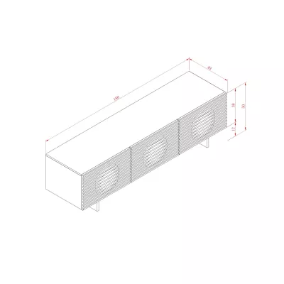 TV stolek CRISTAL - bílý