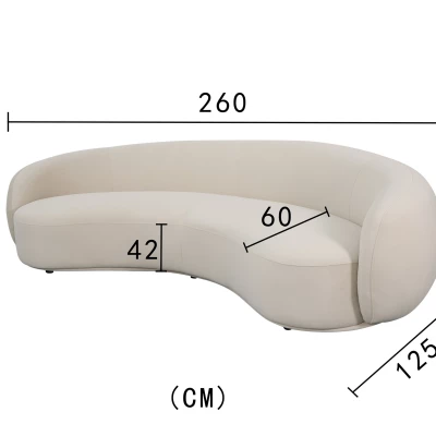 Asymetrická pohovka SENONA - béžová