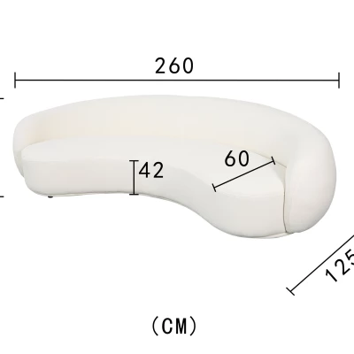 Asymetrická pohovka SENONA - ecru