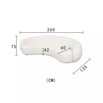 Asymetrická pohovka SENONA - ecru