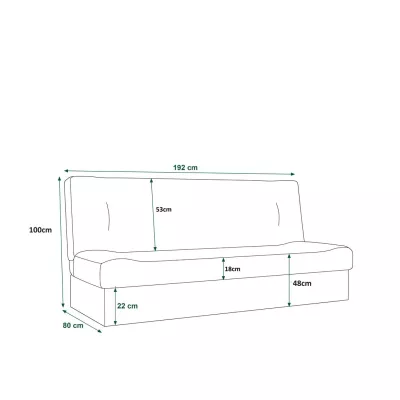 Rozkládací pohovka SHUMA - mokka