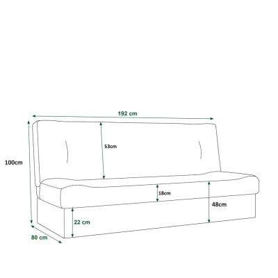 Rozkládací pohovka SHUMA - zelená