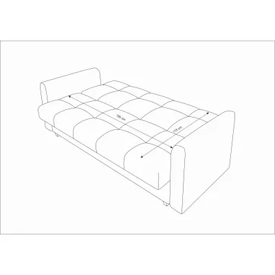 Rozkládací pohovka OFELIJA - tmavě hnědá