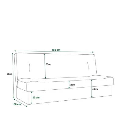 Rozkládací pohovka GAMBI s úložným prostorem - hořčicová