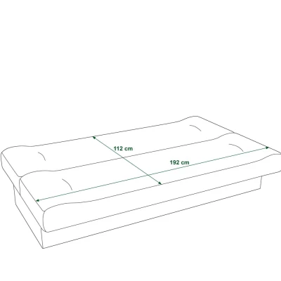 Rozkládací pohovka GAMBI s úložným prostorem - hořčicová