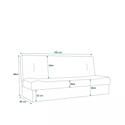 Rozkládací pohovka BIRMA - hnědá / moto