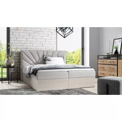 Kontinentální postel 180x200 CHANTELLE 7 - nordic teak / popelavá + topper ZDARMA