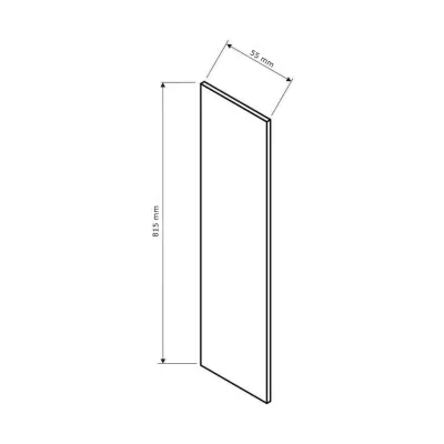 Kuchyňský boční sokl UNIT - 55x82 cm, bílý