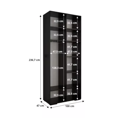 Šatní skříň SAVELA 4 - 100 cm, kašmír